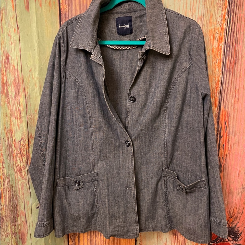 Vintage Xlarge Basic Editions Denim Jacket - image 2